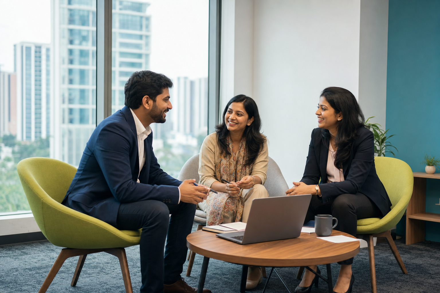 Digiency team collaborating in Bangalore office