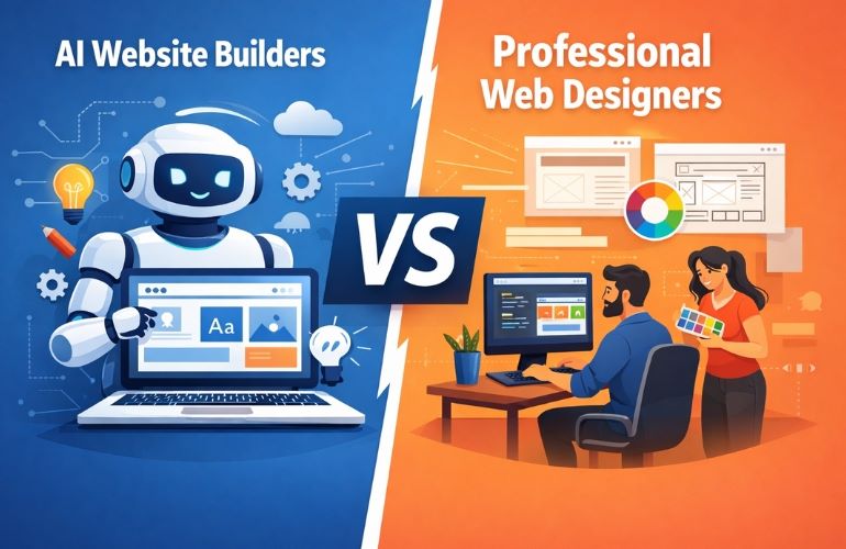 AI Website Builders vs Professional Web Designers